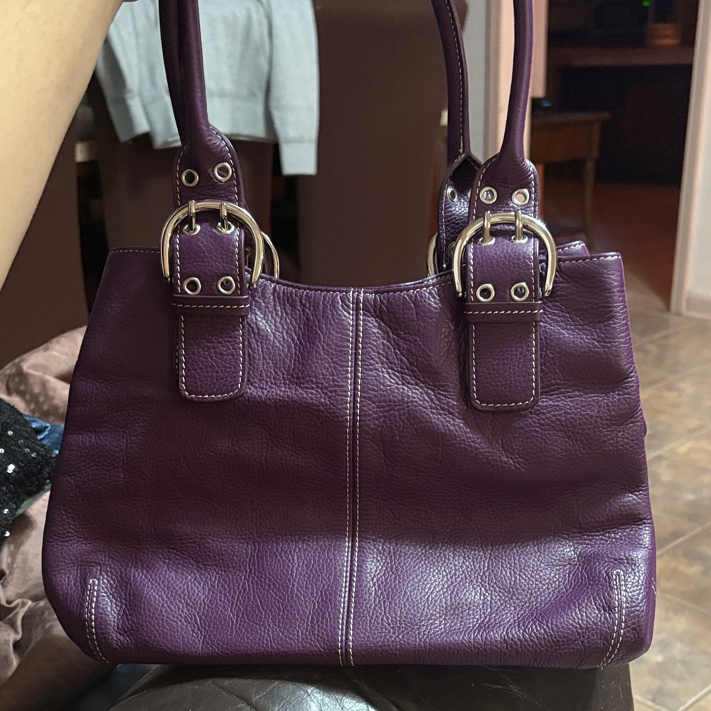 Tignanello Deep Purple Shoulder Bag